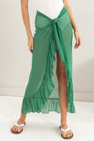Ruffle Trim Cover Up Sarong Skirt (Online Only)