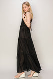 Black Halter Neck Cover Up Maxi Dress (Online Only)