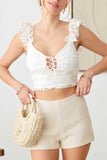 ISN'T SHE LOVELY ORGANZA TOP - WHITE