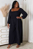 Square Neck Jumpsuit with Pockets (Online Only)