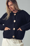 BELLA CHUNKY KNIT SWEATER - BLACK