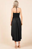 Black Milan Halter Midi Dress (Online Only)