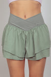 Sage V-Waist Layered Active Shorts (Online Only)