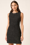 Tweed Sleeveless Mini Dress (Online Only)