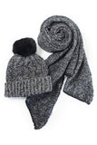 MATCHING SCARF & POM BEANIE SET