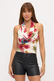 TROPICAL ESCAPE HALTER TOP