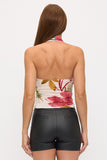 TROPICAL ESCAPE HALTER TOP