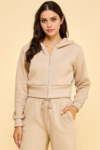 ICED LATTE FLEECE SET ZIP-UP HOODIE