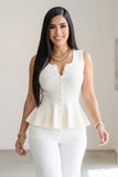 CARA SWEATER TOP - IVORY
