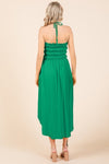 Green Milan Halter Midi Dress (Online Only)