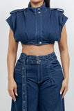 DOWNTOWN DENIM SET TOP