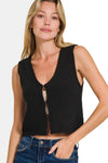 ZAINA HOOK & EYE SWEATER VEST (Online Only)