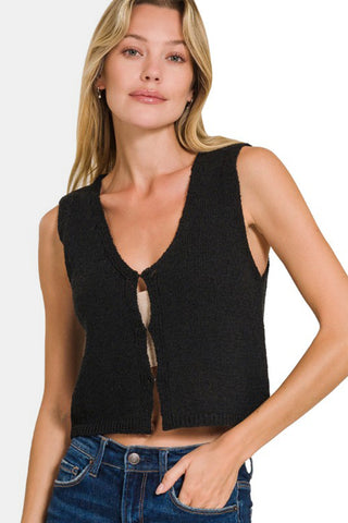 ZAINA HOOK & EYE SWEATER VEST (Online Only)