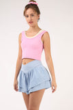 Sky V-Waist Layered Active Shorts (Online Only)