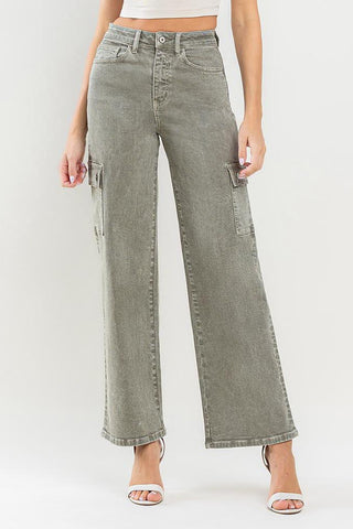 Vervet by Flying Monkey High Rise Cargo Jeans (Online Only)