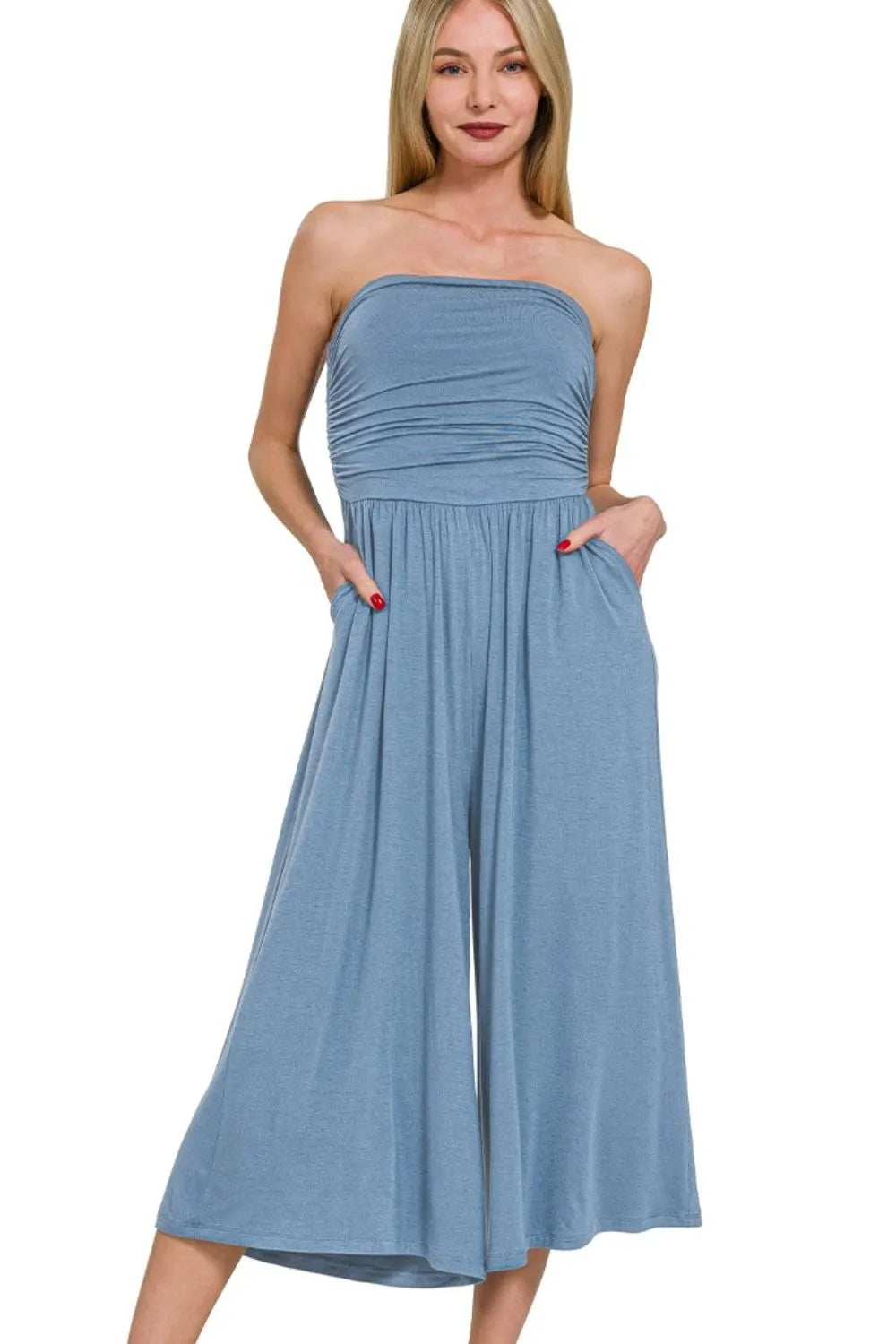 【LE CIEL BLEU】Front Twisted Jumpsuit LE CIEL BLEU Front Twist Jumpsuit Brown