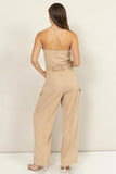 BAD AT LOVE CARGO JUMPSUIT