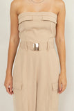 BAD AT LOVE CARGO JUMPSUIT