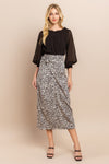 SELENE LEOPARD WRAP SKIRT