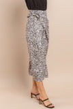 SELENE LEOPARD WRAP SKIRT