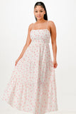 PETAL LANE OPEN BACK MAXI DRESS - PINK