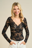 ILONA LACE-UP LACE BODYSUIT
