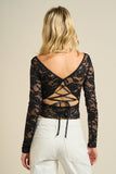 ILONA LACE-UP LACE BODYSUIT