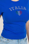 'ITALIA' RHINESTONE BABY TEE