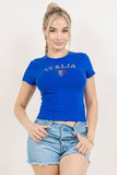 'ITALIA' RHINESTONE BABY TEE