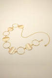 METAL ROUND LINK CHAIN BELT - GOLD