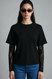 MEET ME IN OCTOBER LACE SLEEVE TOP