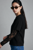 MEET ME IN OCTOBER LACE SLEEVE TOP