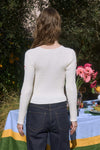 FLORAL EMBROIDERED FRONT-TIE CARDI
