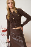 ELENA BUTTON DOWN SWEATER TOP