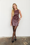EN VOUGE LEATHER SET SKIRT