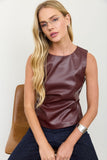 EN VOUGE LEATHER SET TOP