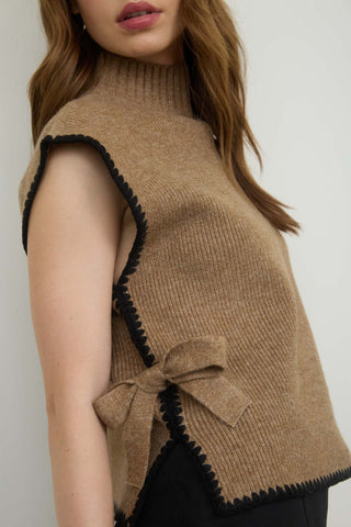 VANESSA SIDE TIE SWEATER TOP