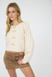 THANKFUL CABLE KNIT SWEATER