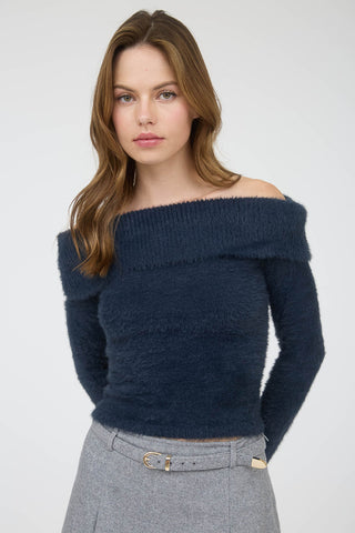ALEXA OFF-SHOULDER SWEATER