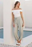 SAGE GAUZE CARGO TIE COTTON JOGGERS