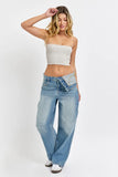 90'S BABY ASYMMETRIC WAIST JEANS