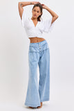 JOSIE 4-BUTTON WIDE LEG JEANS