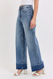 GEORGIA WIDE LEG CUFFED JEANS