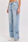 CUFF YOU UP WIDE LEG JEANS