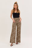 GONE WILD LEOPARD WIDE LEG JEANS