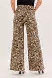 GONE WILD LEOPARD WIDE LEG JEANS