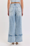 CUFF YOU UP WIDE LEG JEANS