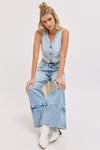 CUFF YOU UP WIDE LEG JEANS
