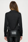 CARMINE BUTTON FRONT BLOUSE - BLACK
