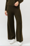 EASILY ELEVATED OLIVE KNIT SET PANTS